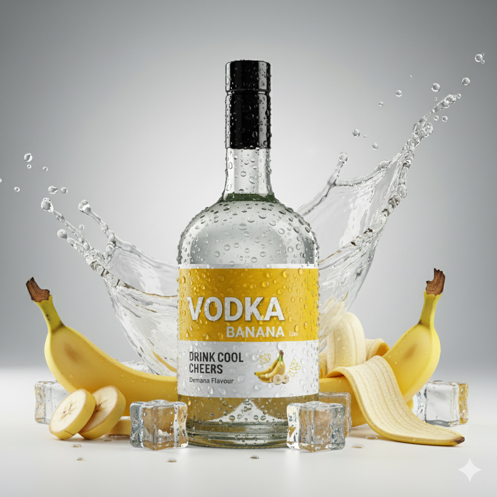 The cool and sweet taste of banana vodka