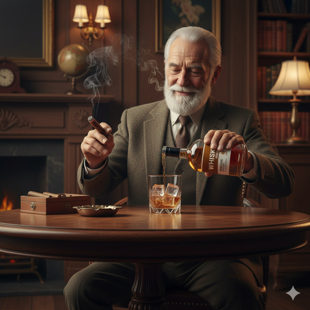 Classic aged whiskey